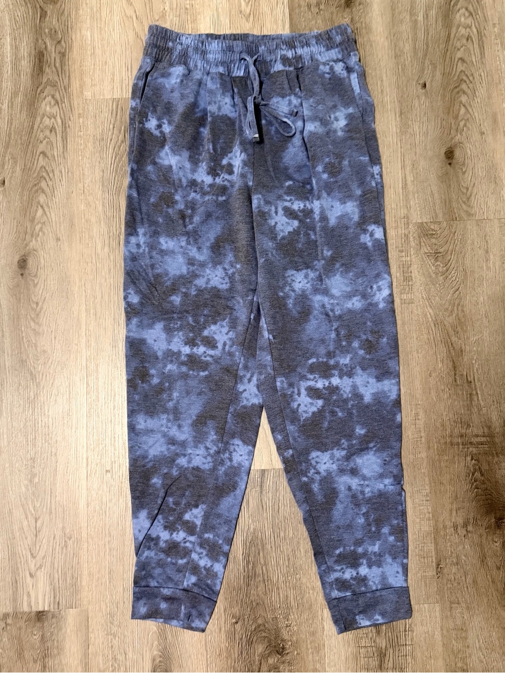 Zenana Outfitters Navy & Light Blue Tie-Dye Jogger Pants